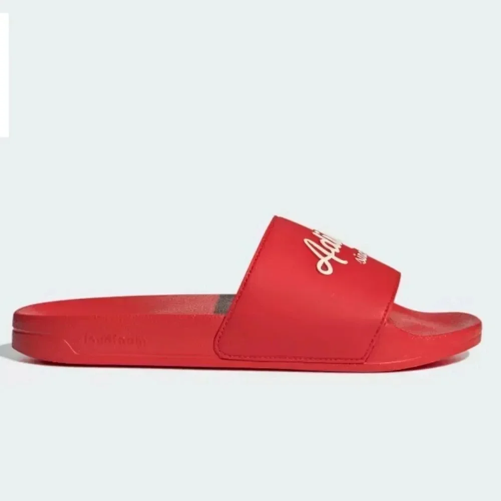 Adidas Men's Red ADILETTE SHOWER SLIDES Slip on Sandals size 12